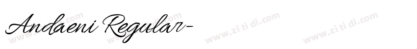 Andaeni Regular字体转换